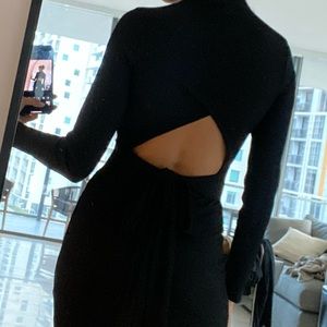 Wrap turtle neck dress